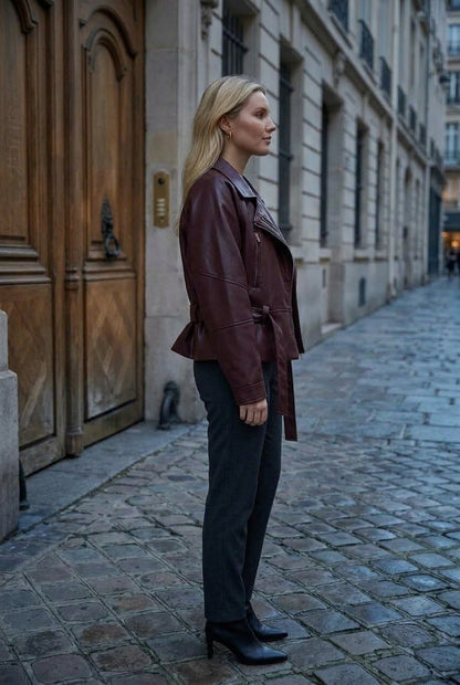 Asha | Vintage Faux Leather Trench Coat