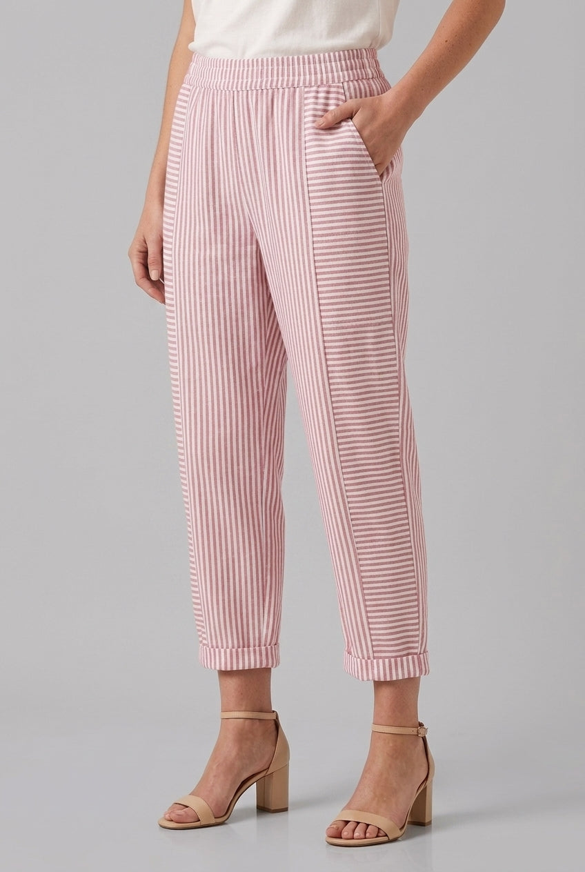 Lucienne | Relaxed Striped Tapered Pants