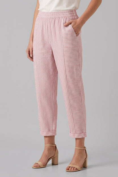 Lucienne | Relaxed Striped Tapered Pants