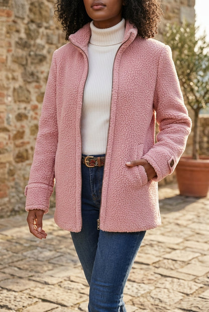Nel | Sherpa Teddy Zip-Up Coat