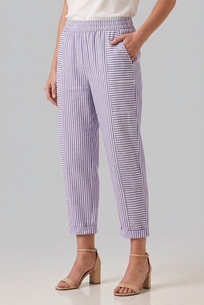 Lucienne | Relaxed Striped Tapered Pants