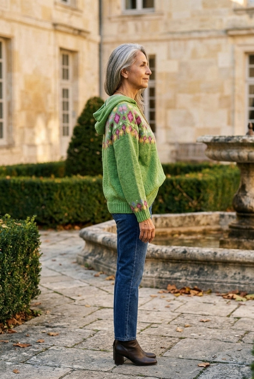 Antonia Ombeline | Oversized Fair Isle Hoodie