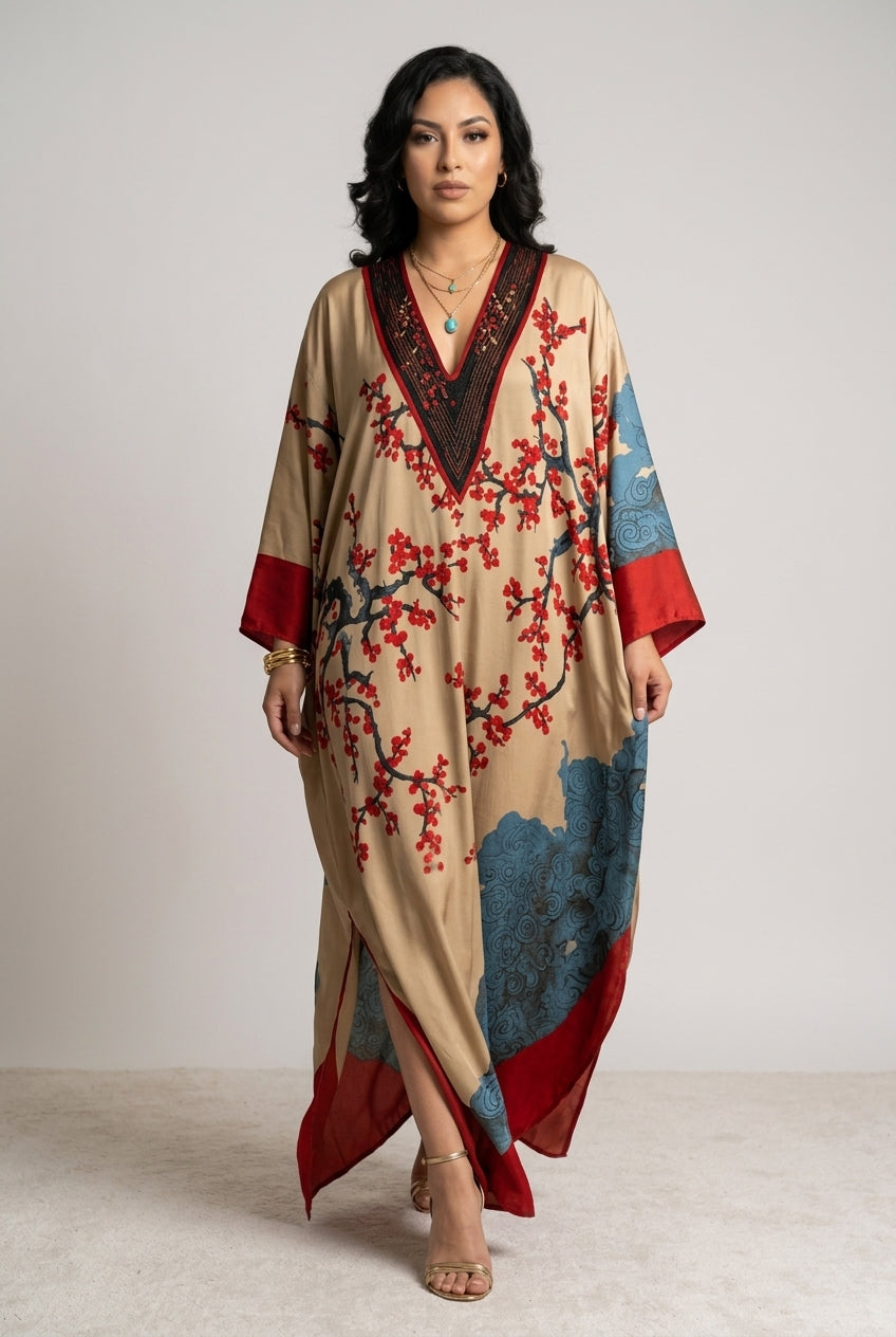 Vincenza | Batwing Sleeve Maxi Dress