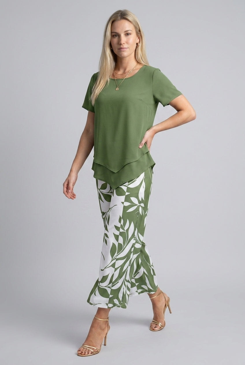 Lorenza | Leaf Print Two-Piece Set