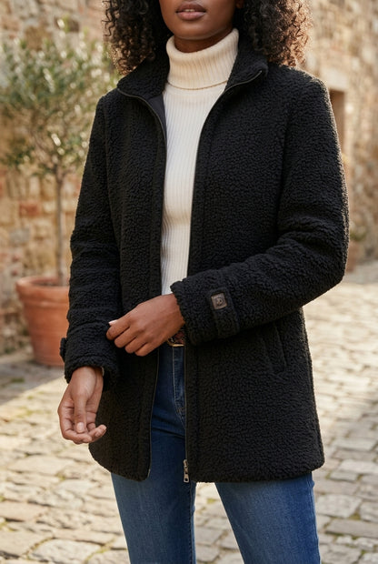 Nel | Sherpa Teddy Zip-Up Coat