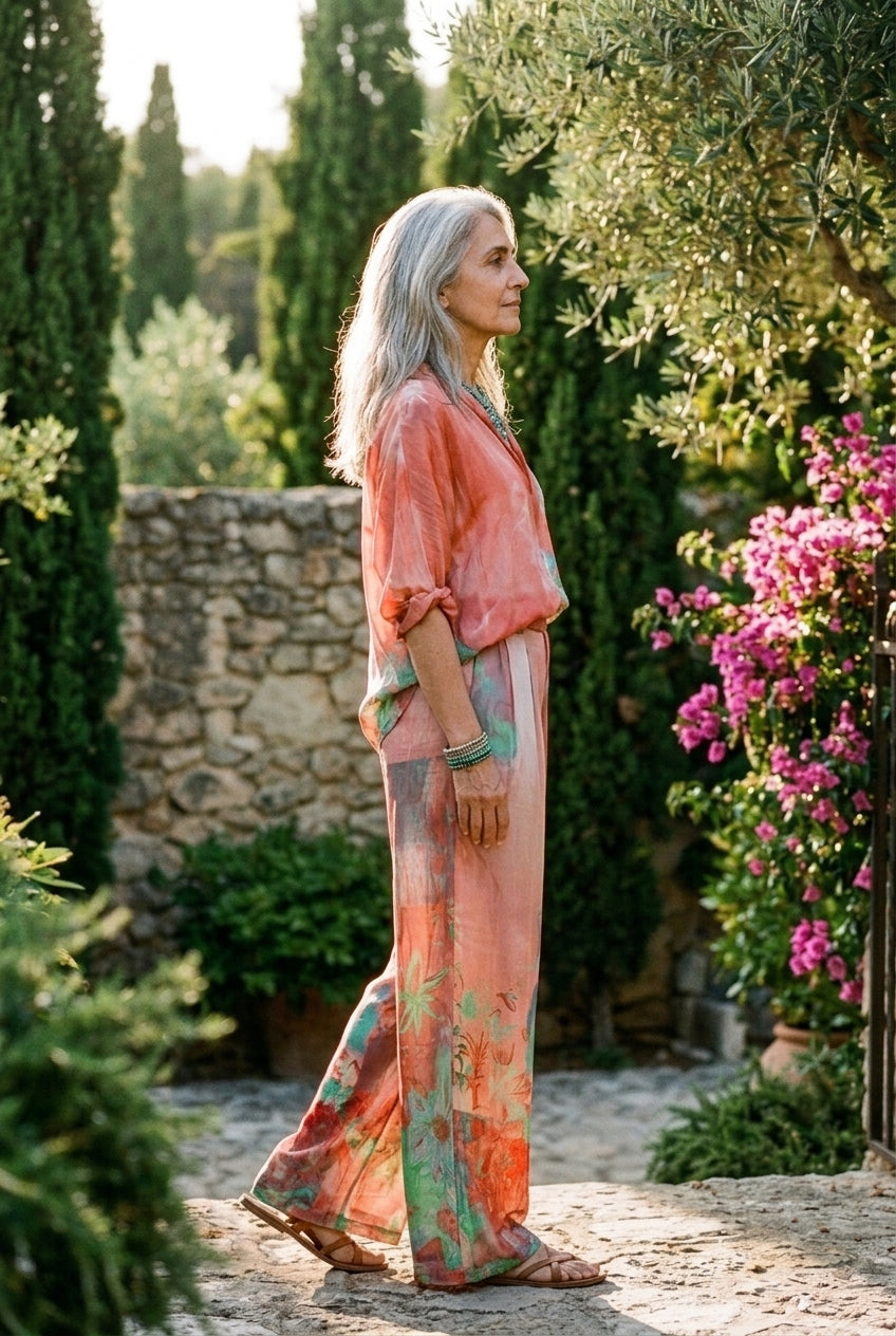Alicia | Floral Wide-Leg Two-Piece Set