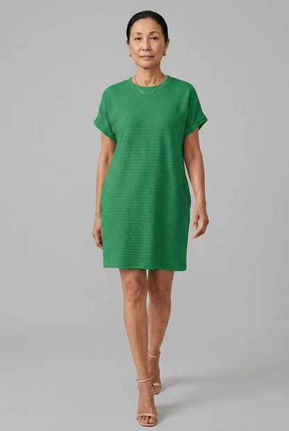 Cosette Tamsyn | Textured Crew Neck Mini Dress