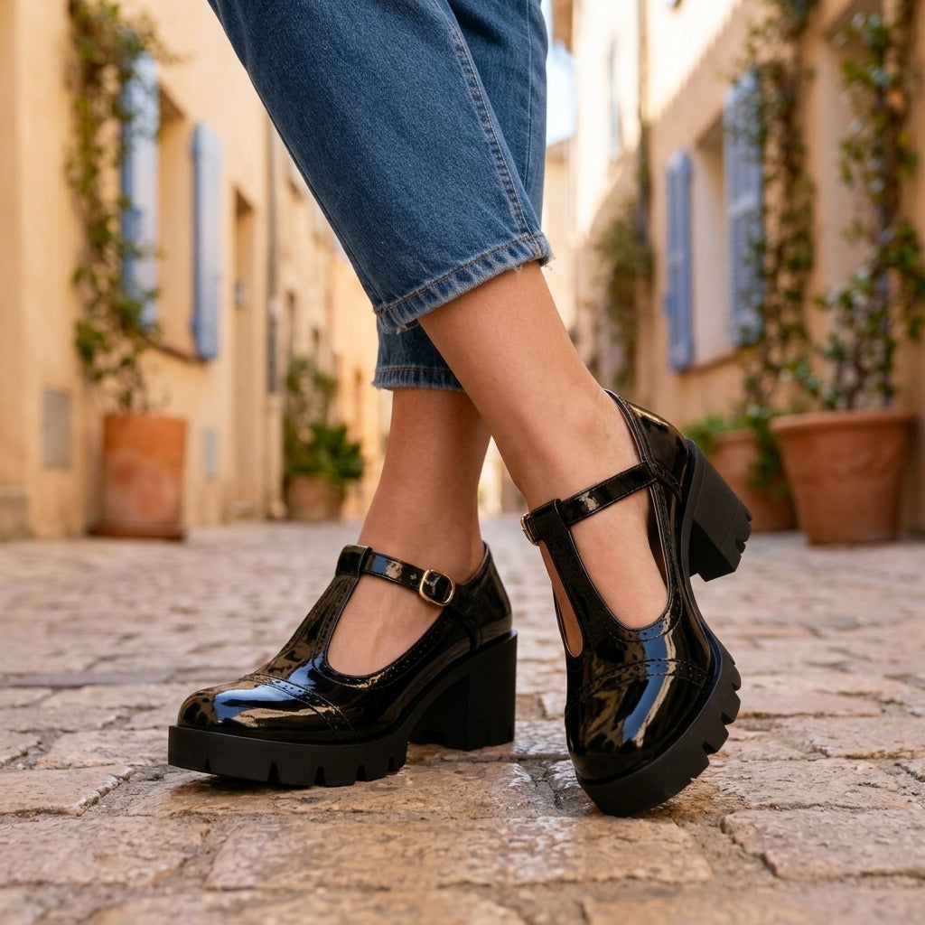 Toinette | Patent Brogue Loafers