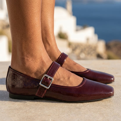 Leda | Square Toe Mary Jane Flat