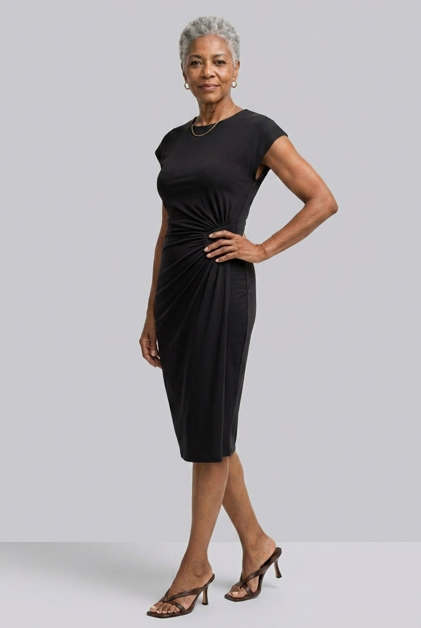 Guinevere Petra | Ruched Midi Dress
