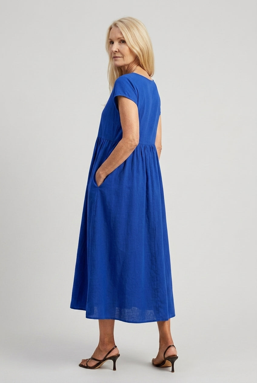 Wanda Sabelle | A-Line Midi Dress with Pockets
