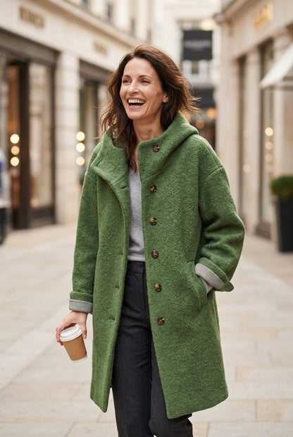 Sleek Jacket for Women, Lightweight Warm Tailored Long-Sleeve, for Commute, City, Work & Everyday Wear