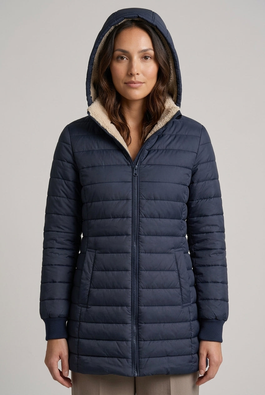 Cleo | Women's Sherpa-Lined Structured Winter Coat