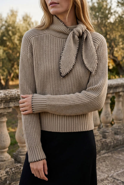 Lilea | Bow-Detail Casual Pullover Sweater