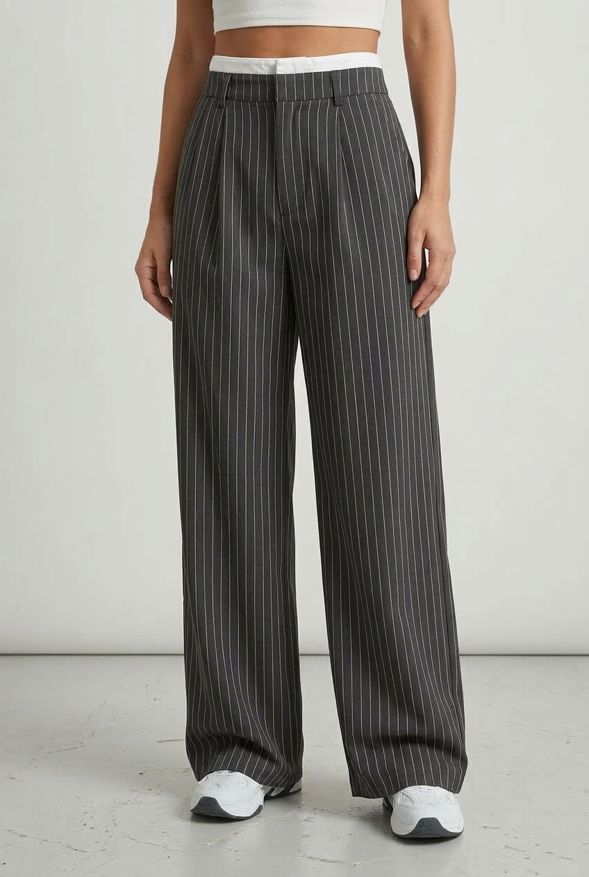 Marta | Striped Wide-Leg Trousers