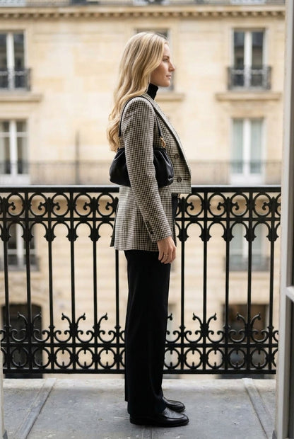 Herea | Asymmetric Plaid Blazer