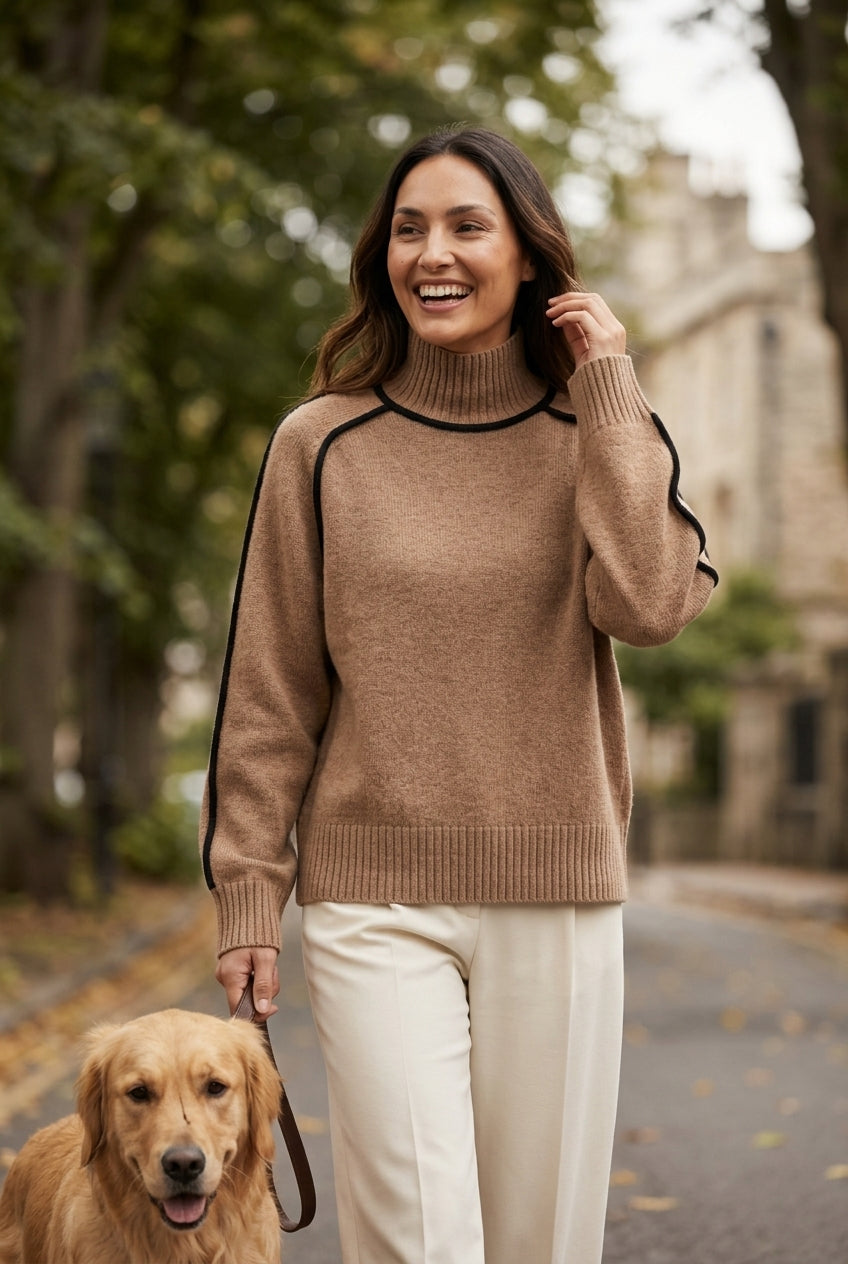 Soft Turtleneck Sweater for Women, Eco-Friendly Breathable Long-Sleeve, for Work, Casual, Layering & Everyday Wear