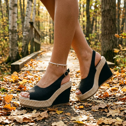 Griselda | Canvas Wedge Sandal