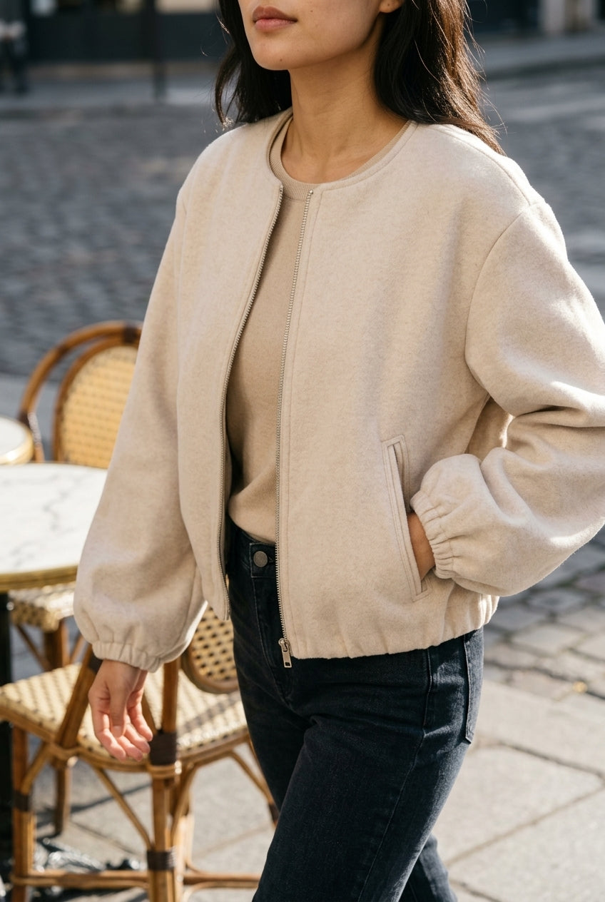 Ionara | Zip-Up Bomber Jacket