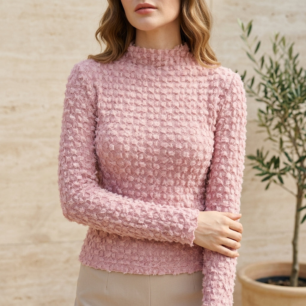 Amora | Knitted Turtleneck Top