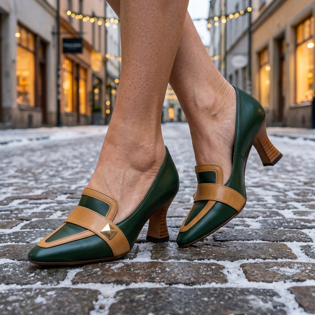 Norabelle Wren | Two-Tone Prism Heels
