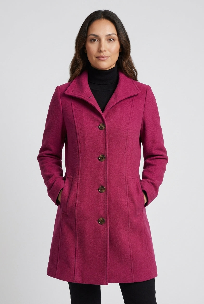 Hana | Women's Flattering Longline Coat with Pockets