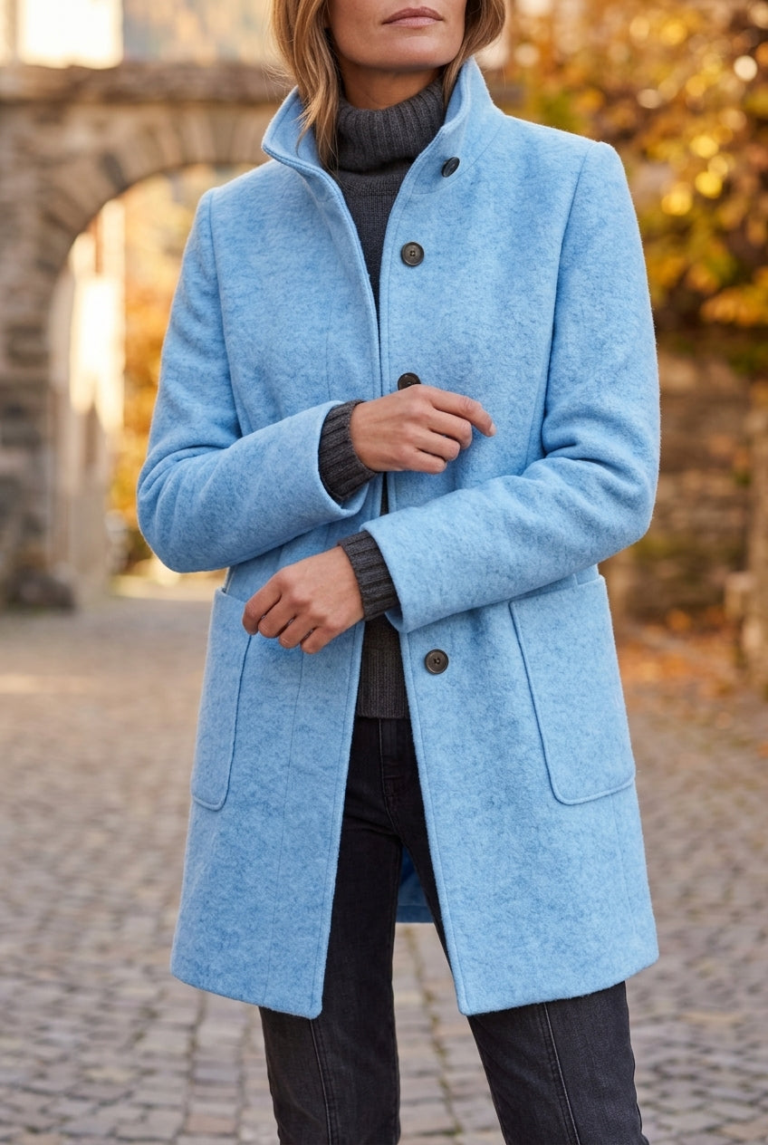 Lea | Stand-Collar Structured Winter Coat