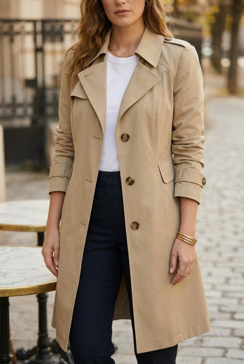 Wava | Single-Breasted Trench Coat
