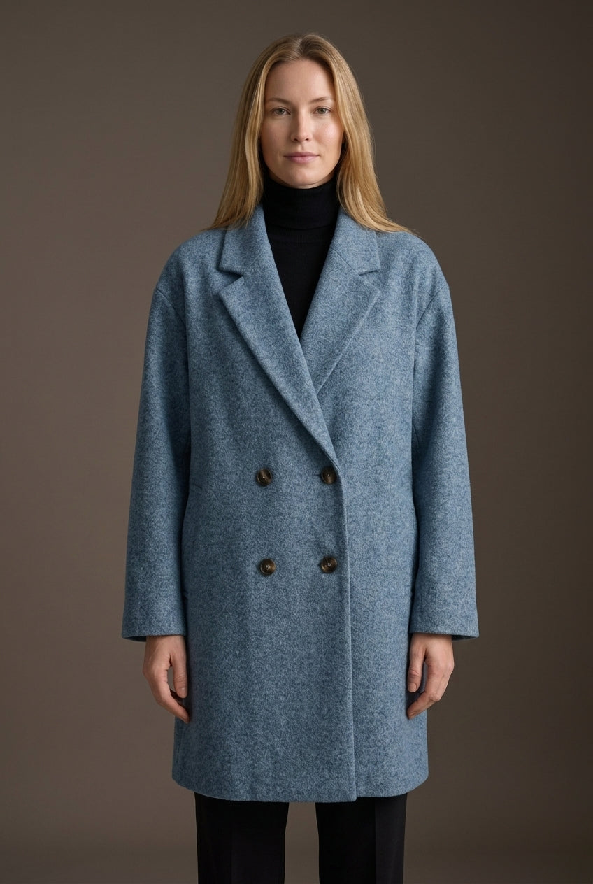 Gilda | Women's Cosy Longline Elegant Tailored Overcoat with Pockets