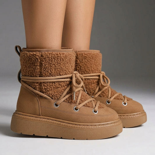Elna | Lace-Up Ankle Winter Boots