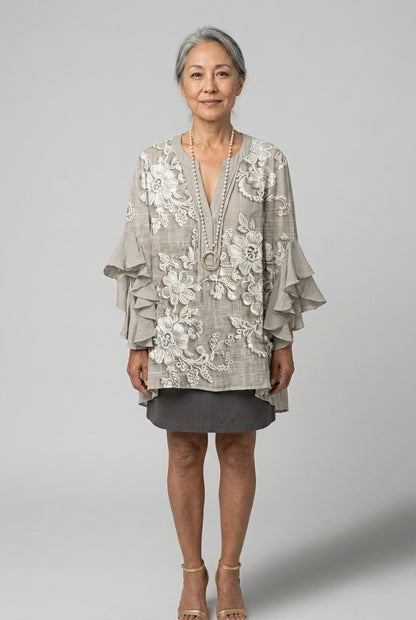 Thomasina Fabienne | Floral Ruffle Blouse