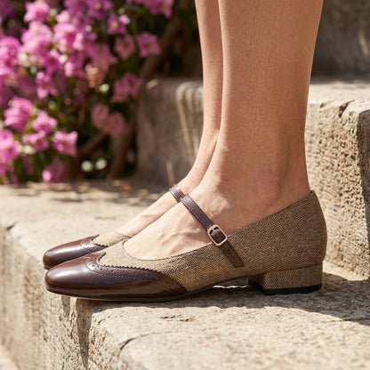 Briel | Square Toe Mary Jane Flats