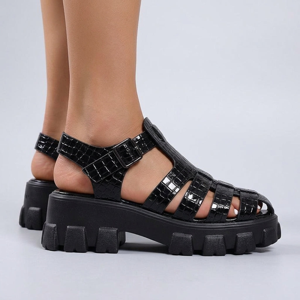 Vespera Clarissa | Croc Gladiator Sandals