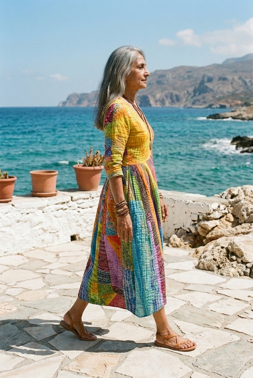Joelle | Bohemian V-Neck Sun Dress