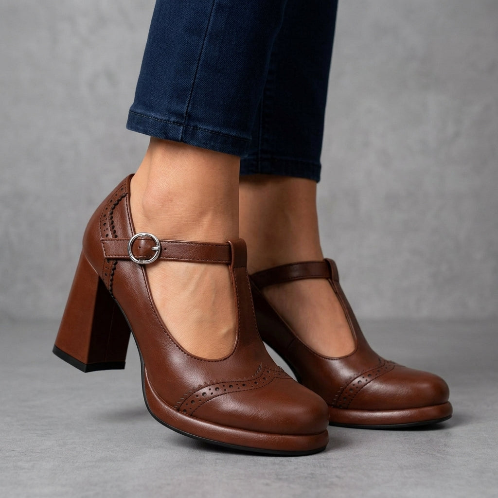 Ferdinande | Brogue Block-Heel Loafers
