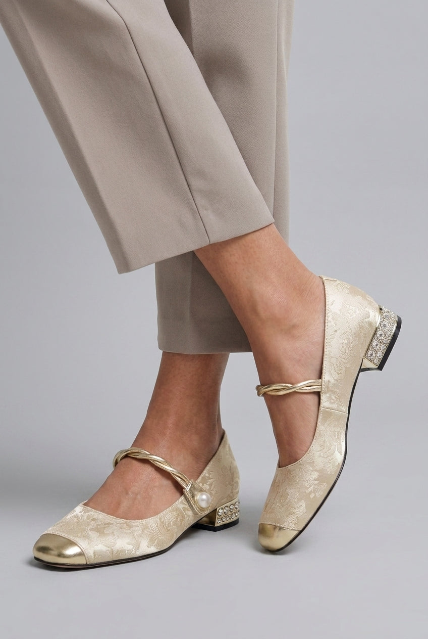 Sabrina | Braided Pearl Mary Jane Shoe