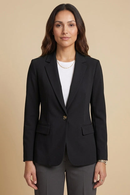Tailored Blazer for Women, Structured Long-Sleeve Lightweight, for Work, Office, Evening & Everyday Wear