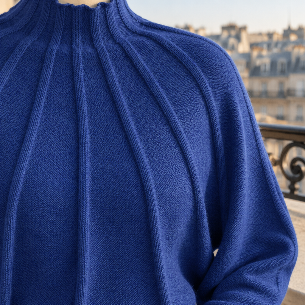 Nadis | Batwing Knit Mock-Neck Sweater