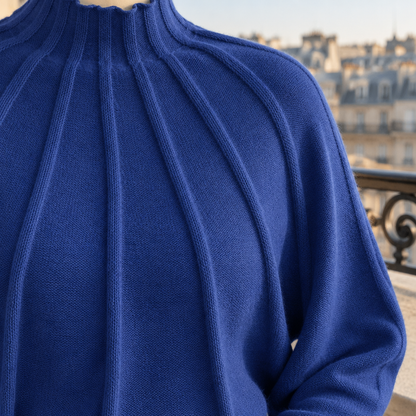 Nadis | Batwing Knit Mock-Neck Sweater