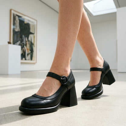 Ximene | Buckle Strap Platform Pumps