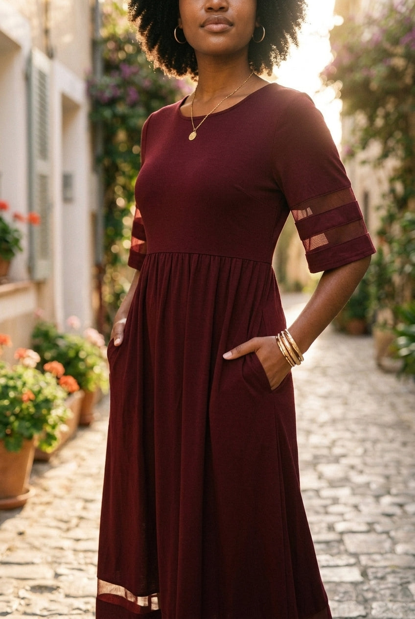 Roselyne | Flowing A-Line Maxi Dress