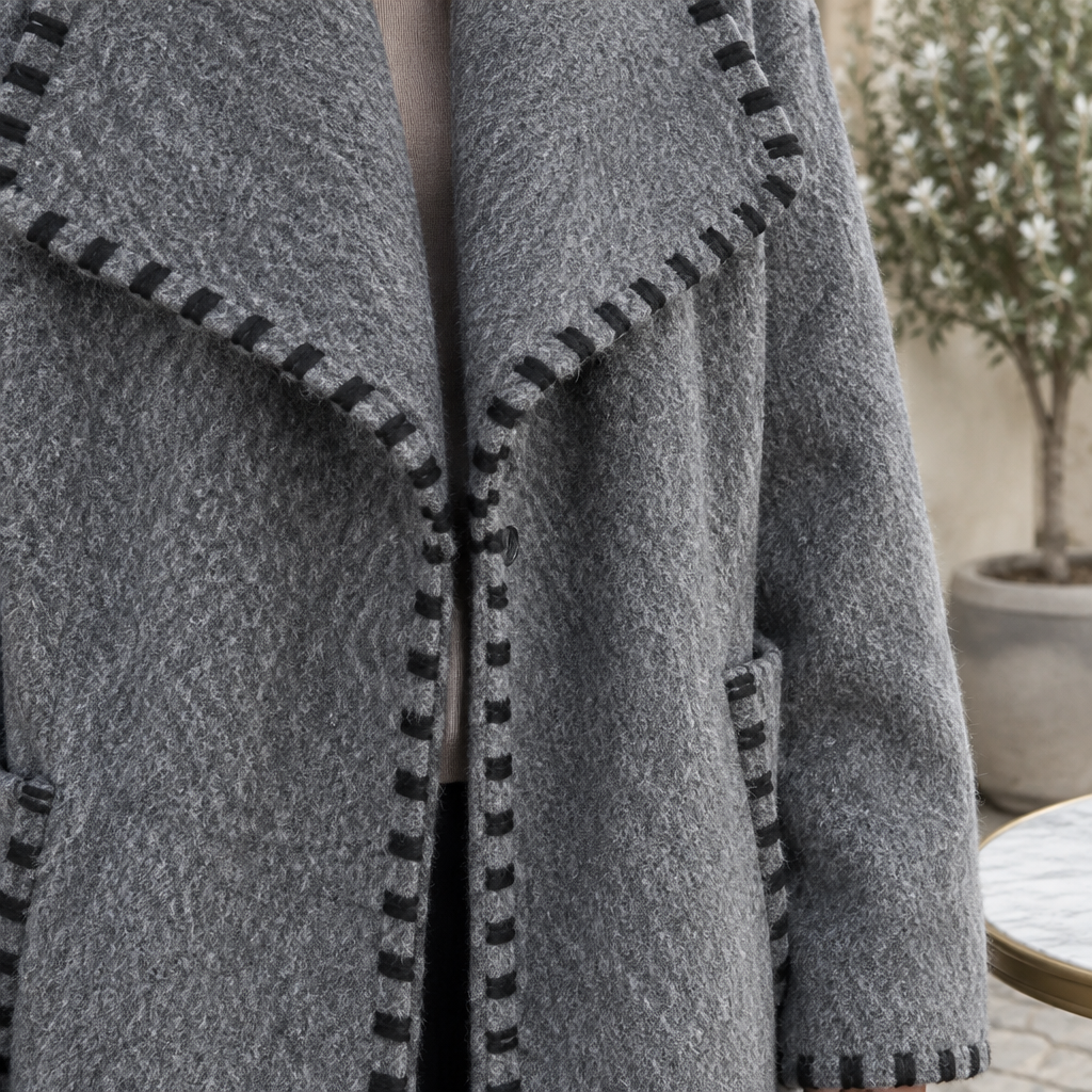 Ylvya | Striped Button Cardigan Jacket