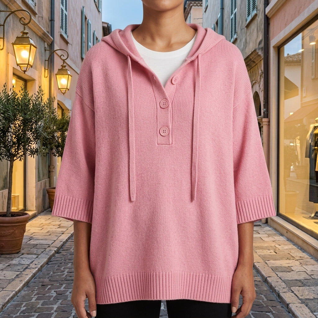 Elsa | Relaxed Hooded Knit Sweater