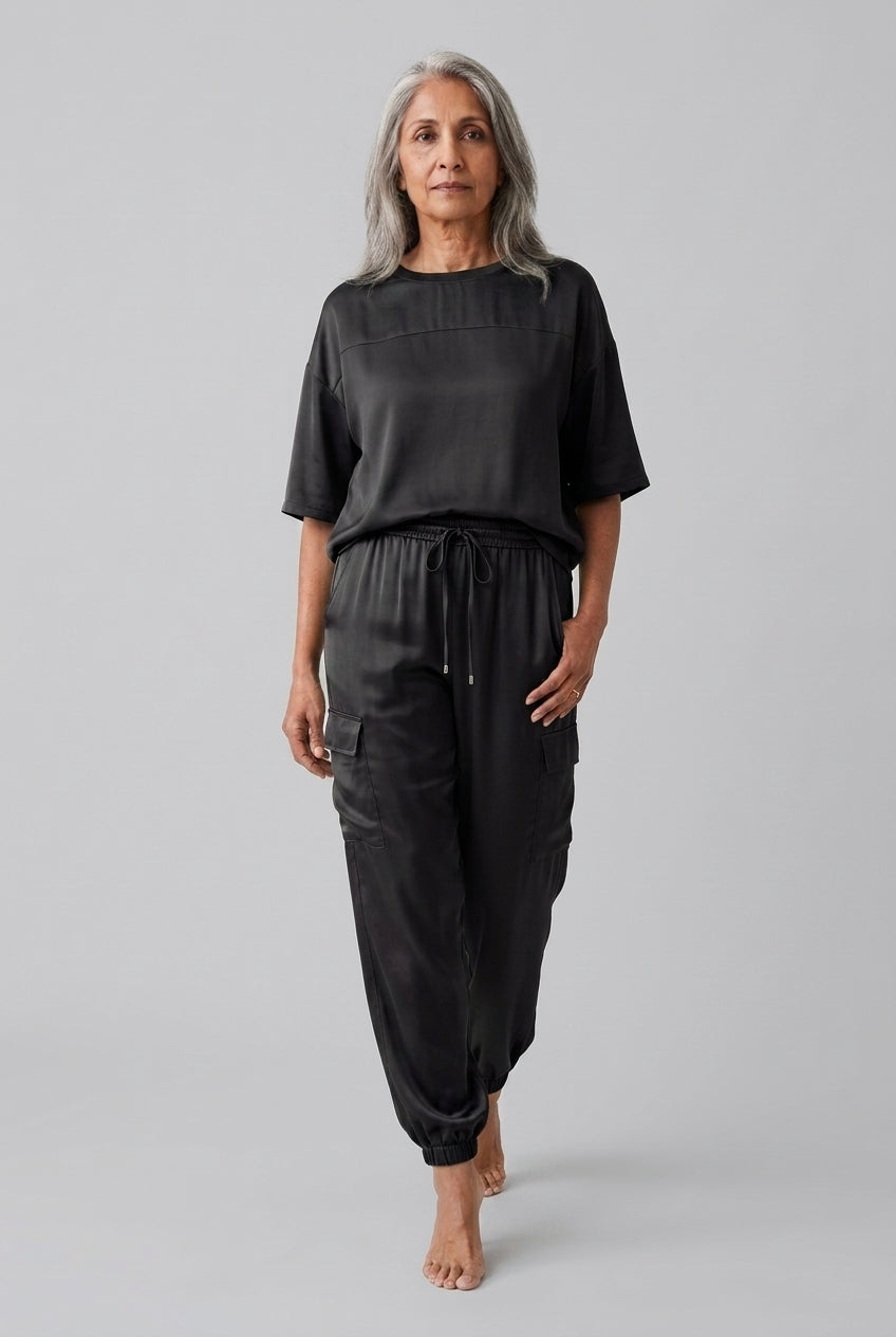 Luxe Flowing Two Piece Set for Women, Relaxed Vintage-Inspired Breathable, for Casual, Evening & Everyday Wear