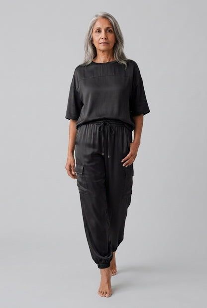 Luxe Flowing Two Piece Set for Women, Relaxed Vintage-Inspired Breathable, for Casual, Evening & Everyday Wear