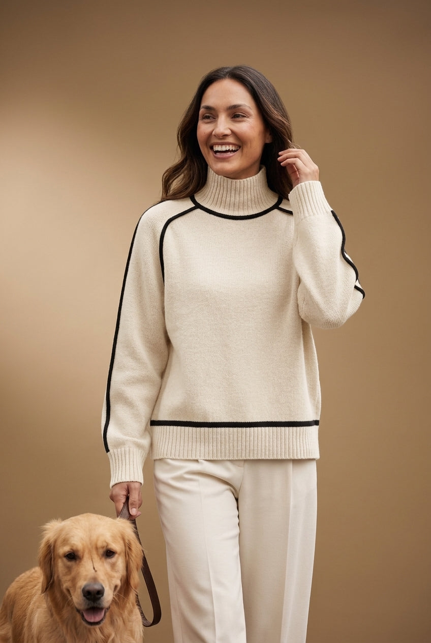Soft Turtleneck Sweater for Women, Eco-Friendly Breathable Long-Sleeve, for Work, Casual, Layering & Everyday Wear