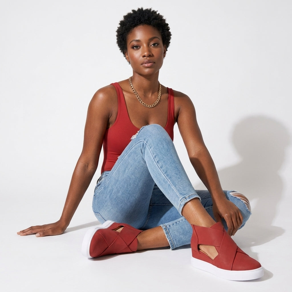 Coraline | Open Crossover Slip-On Sneaker
