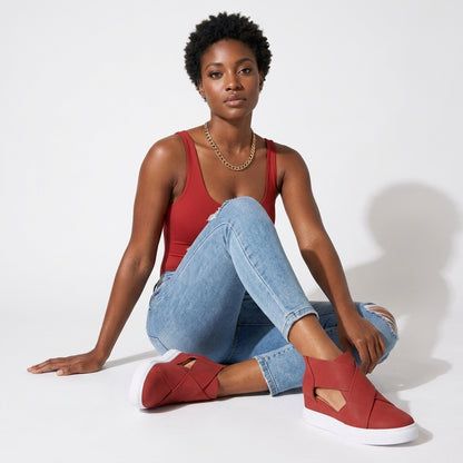 Coraline | Open Crossover Slip-On Sneaker