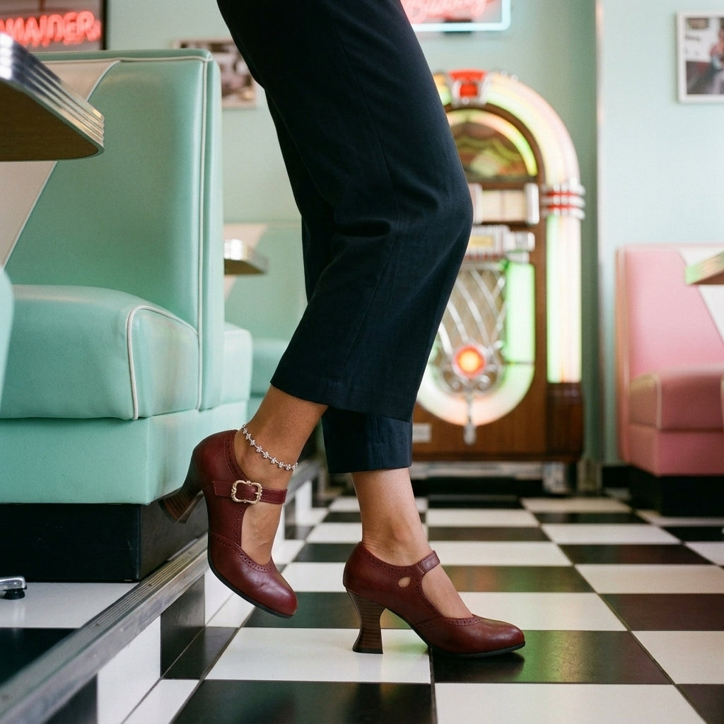 Eulalia | Brogue Buckle Loafer Heels