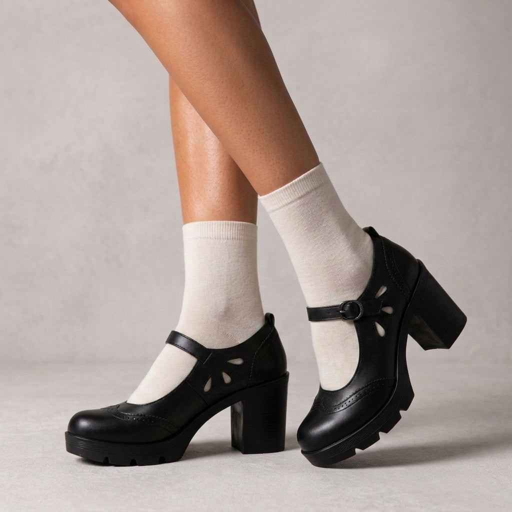 Ysabelle | Perforated Brogue Loafers